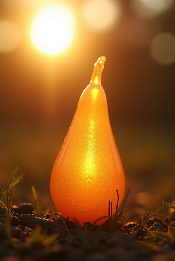 Photo of a beautiful illuminated penis on a beautiful sunny day, with bokeh and realistic details