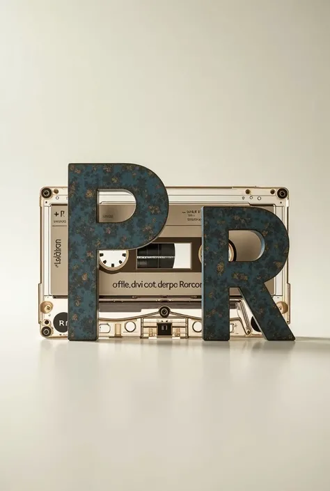 Cassette image with letters p and r