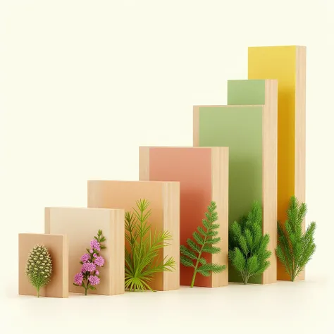  The image is a 3D advertising poster depicting 6 pages in the form of a bar chart. The column consists entirely of a spread texture . Here is a list of the numbers and their percentages from left to right:
40% - Caraway  (Carum carvi)
30% - Krkavina (genu...