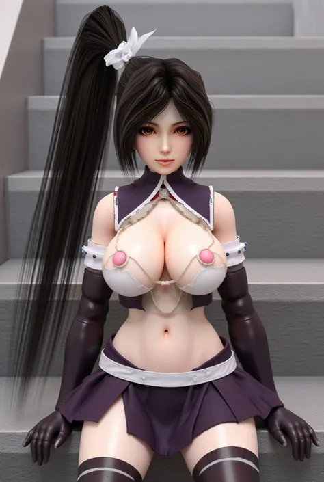 胸が大きすぎる女子高生 a 3d girl is in a schoolgirl outfit with big breasts,  1girl  , breasts,, ((( Rich, soft breasts,)))((( big breasts))), alone, black hair, , brown eyes, looking at viewer, large breasts, indoors, long hair, , blurry, blurry background, blush, ,...