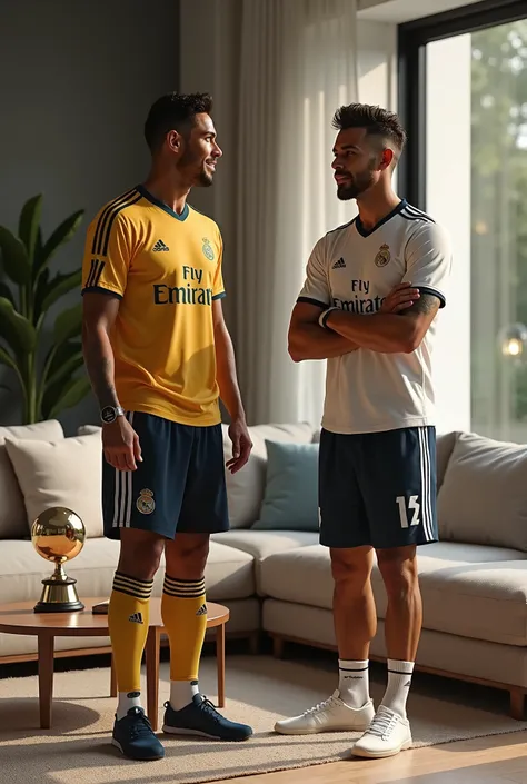 Cristiano Ronaldo with Neymar in a house 