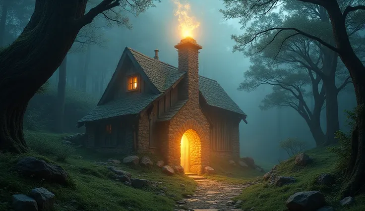 Magic light coming from chimney 