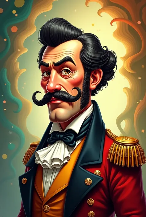 Simon Bolivar's father in a cartoon