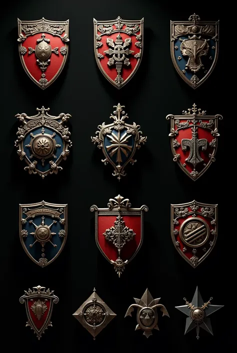   different coats of arms,  with black background, Written: " STAFF DIACONIA NEXT"