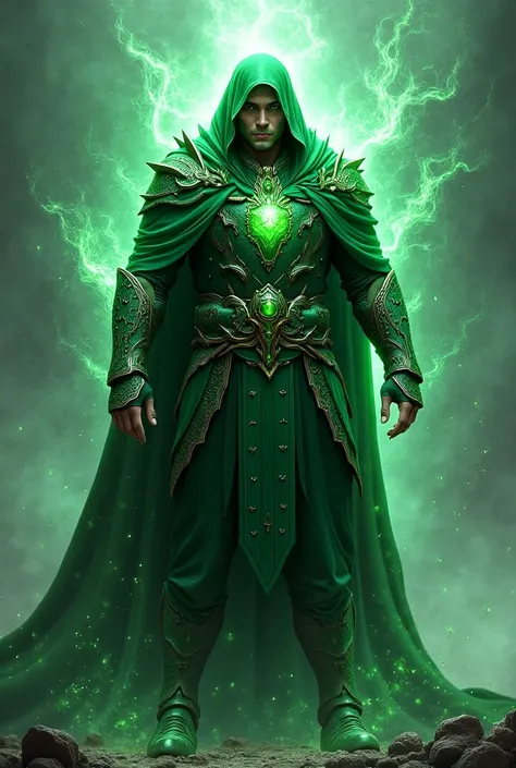 Guerrier sorcier vert toute puissance 