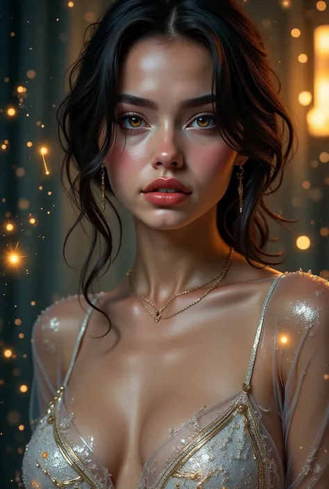 Realistic (photorealistic Realism), (high resolution), ((intricately detailed digital art)), professional photography, ((portrait)) a cute 1 Female, European, (ultra realistic texture details: velvety skin, hair),((sharp focus, no blurr eyes, high resoluti...