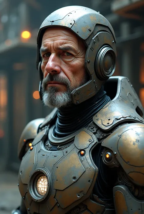 55-year-old man dressed in Iron Man armor