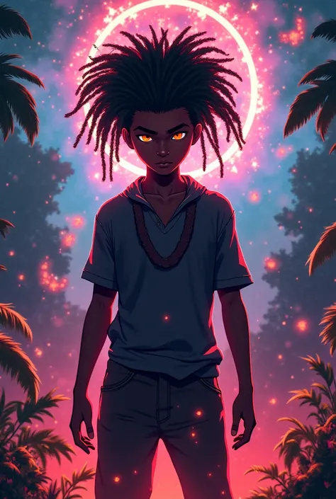 Jeune noire pourfendeur de démon,dreads, Guadeloupe,toei animation,