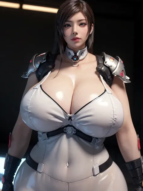 Solo, Stand Up Straight, Physically-based Rendering, Unreal Engine 5 Render, Jealous, (look Half Body:1.5), ((muscle And Bbw Body Type:1.4)), beautifull Breasts,((cleavage, low cut, open chest & Gigantic fake Breasts:1.5)), (expose 11 line Abs:1.4), (Huge ...