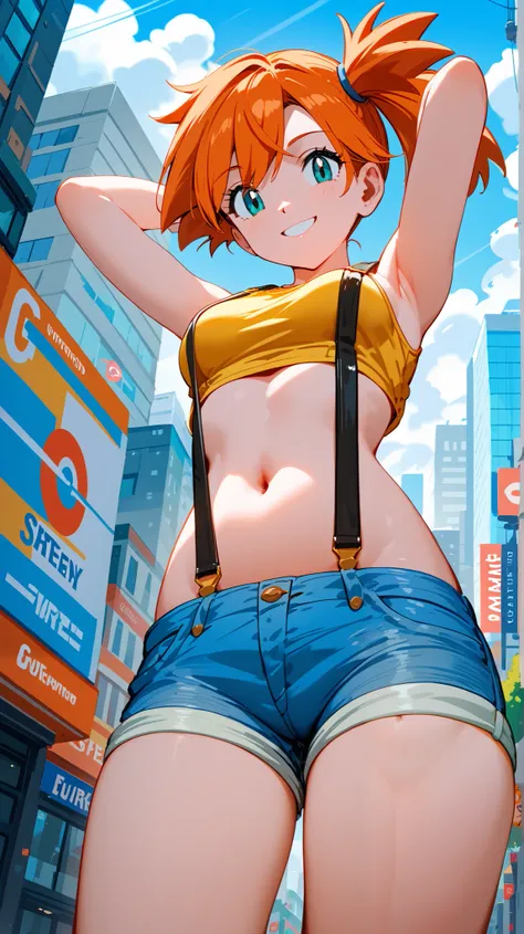 ,from below .  from the front , Straight:1.3 , standing,( medium shot :1),(belly button focus),,,masterpiece,  best quality,   super detailed ,  high definition ,4K,( super detailed) (Illustration:0.4), ( ray tracing,:0.7),( anime color :0.7),Goddess Magaz...
