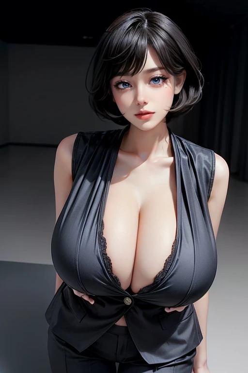 ((masterpiece,best quality, detailed)),(1girl:1.2), solo,((35 year mature woman)),fully naked,chief executive officer（chief executive officer（CEO）, (business suit:1.4),masterpiece:1.2, best quality), realistic, (real picture, intricate details, depth of fi...