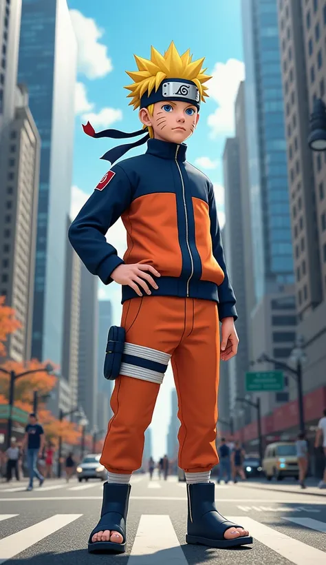 Naruto in real life in the middle of the city