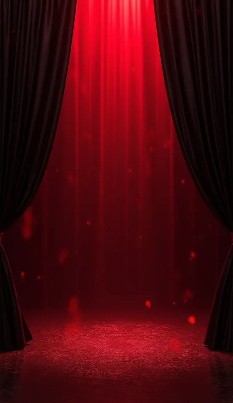 a background that is striking, intriguing and seductive, and that it has a phrase that says  "the 1st%" dark background like a stage with red tones and low lighting