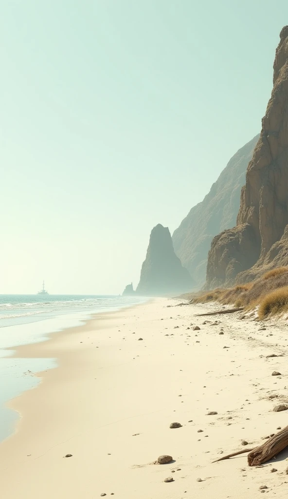 Deserted beach landscape image