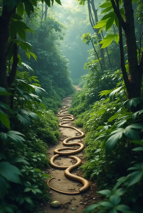 Ilha da Queimada Grande (Snake Island, Brazil)

"A small, rocky low-polygon 3D island covered in thick green jungle. A single, narrow path winds through the vegetation, but the ground is crawling with golden lancehead vipers. The scene has a claustrophobic...