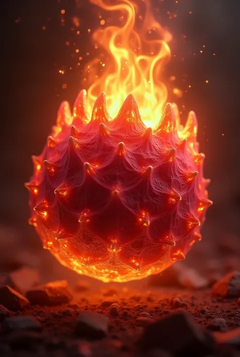 Pitaya fruit made from fire 