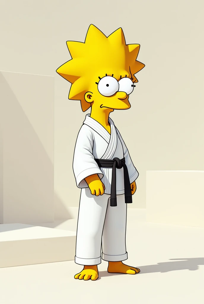 Lisa Simpson in jiu-jitsu kimono 