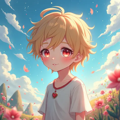 Creat a Little Prince but in Honkai Impact game in anime style
Smile, Ribbon, Red Eyes, , boy
