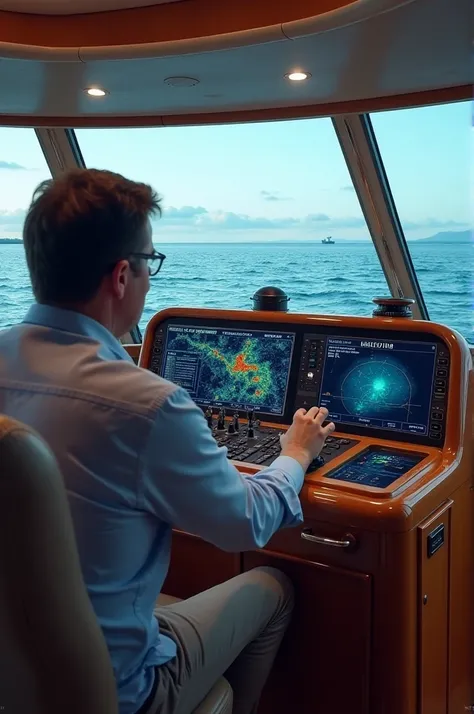 Radar Map on a Yacht