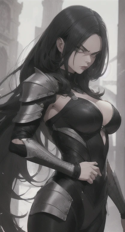 Villainess, glaring at viewer, villainess armor, 