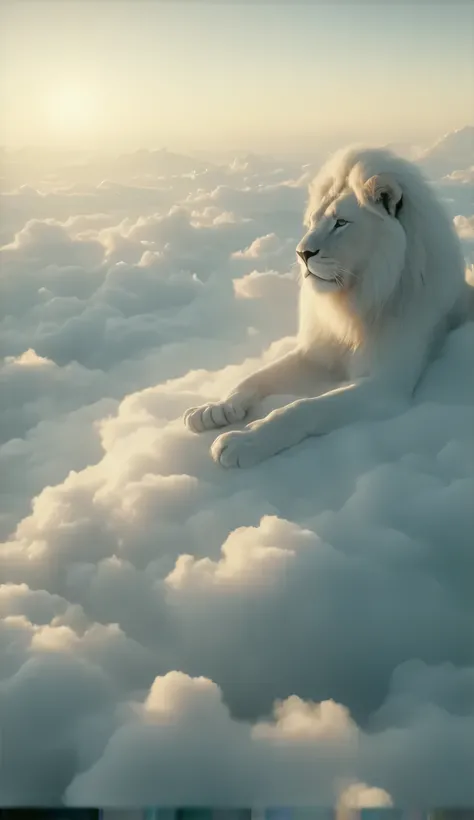 Highly detailed, ultra-realistic, 32k resolution, cinematic lighting, finely textured, intricate details, atmospheric depth, photo-realistic masterpiece, professional-grade composition.
Jesus is seated on a soft, billowing cloud high above the world, surr...