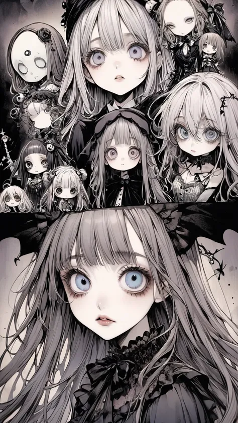    Tim Burton's style、  girls' manga