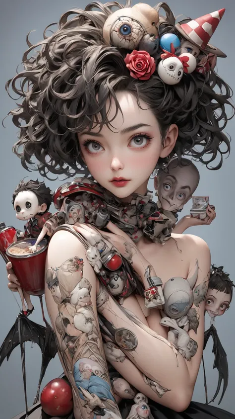  high definition, masterpiece, Anatomically  accurate  ,  accurate,   top quality,  high definition model,  high detail,   解剖学的に accurate ,  Norman Rockwell &Tim Burton style、