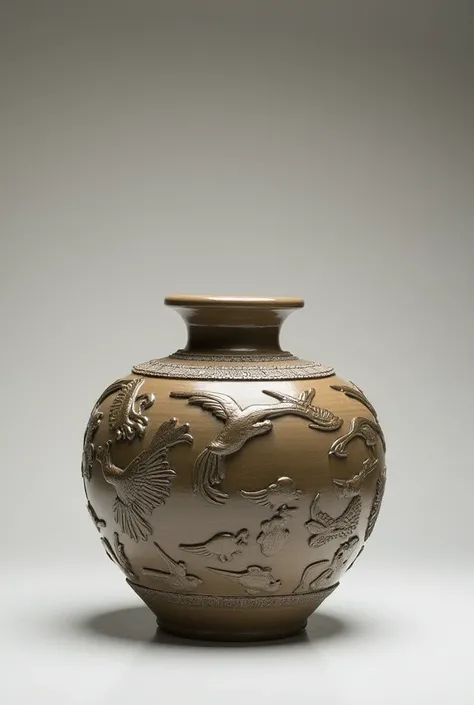 jar with animal reliefs 