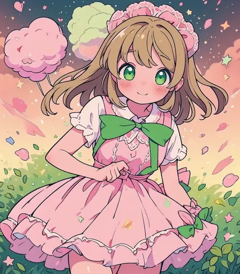 Penny (Pig)          Peachy Rosy Complexion, Light Brown Straight Hair, Green Eyes – A peachy-rosy undertone with smooth, straight light brown hair, and bright, expressive green eyes that shine with curiosity and friendliness.      Cotton Candy Dress – A f...