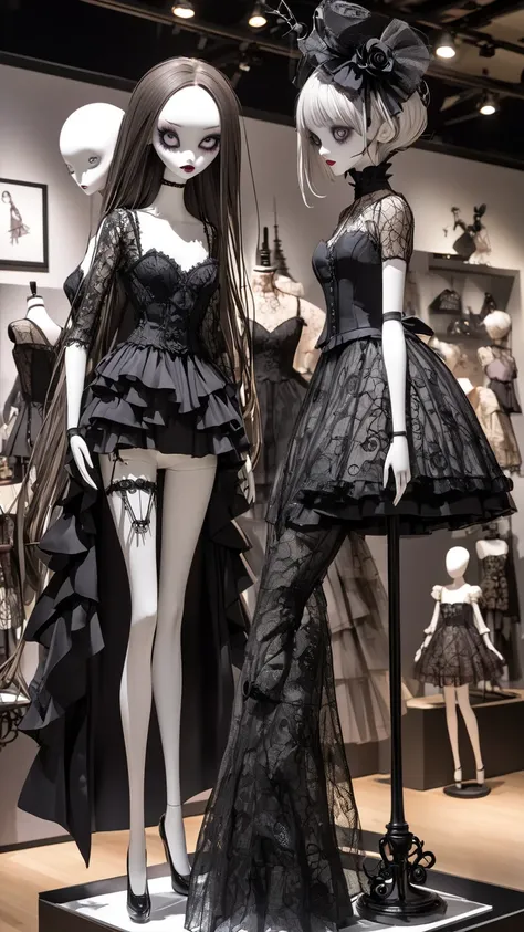    Tim Burton's style、  mannequin、