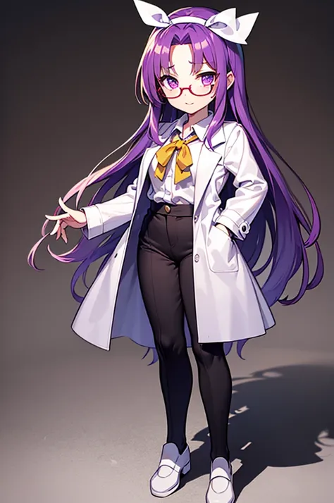 a cartoon character is standing in a tie and coat that features purple and yellow hues,  well-formed face, ultra cute face, ultra detailed eyes, ultra detailed hair, ultra cute, ultra beautiful, ((high end)), (UHD picture), (best quality,4k,8k,highres,mast...