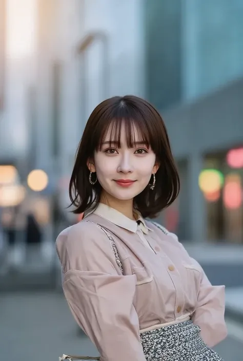  photorealistic,  8k full length portrait with Shonan in the background,  beautiful woman,  Charming expression, 20 years old, Tokyo,  winters , Shibuya in the background