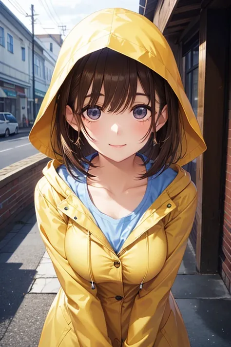 anegasaki nene, shiny chestnut hair, (brown pretty eyes, sparkling eyes, fine eyes), smiling face, super detailed eyes, highly detailed face, highly detailed eyes, (masterpiece:1.2, best quality), 1 girl, cowboy shot, 



I want a age anime girl in a yello...