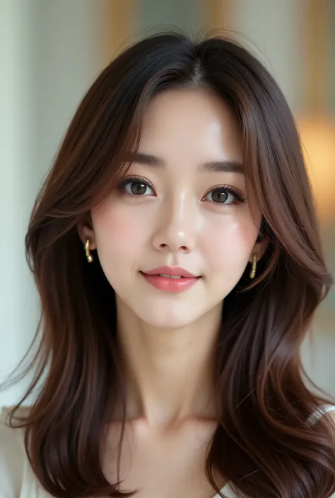 8K, masterpiece, top quality, (ultra-detailed:1.4), (delicate face:1.5), (expressive eyes:1.35), realistic, (photorealistic:1.35), RAW photo, beautiful young woman, (flawless skin:1.35), (radiant complexion:1.3), (Japanese woman:1.7), in a hair salon, (gen...