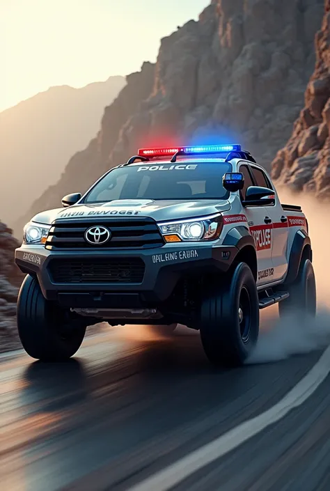 Generate me a police car hilux