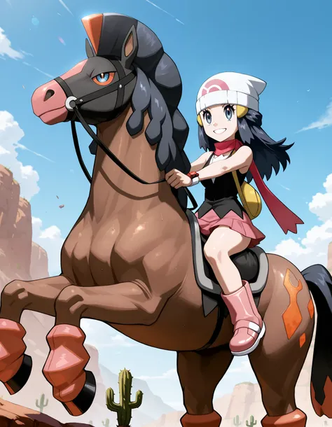 Hikari/Dawn from Pokemon, fourteen years oId, BREAK, masterpiece, best quality, (amazing quality), very aesthetic, absurdres, newest,highly detailed,high-resolution,close-up portrait,female,woman,(smile),(hikari/dawn:1.2),pokemon diamond pearl,adult young ...