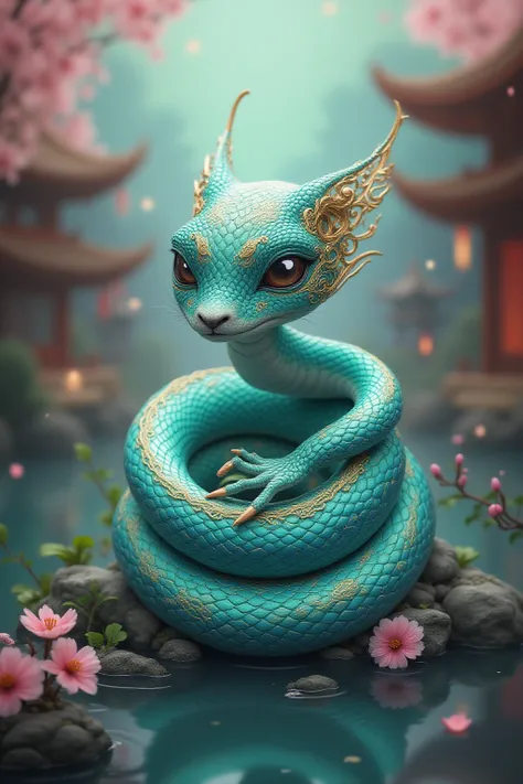 make me a cute Chinese themed snake with horizon elite