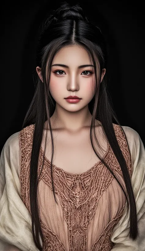 photo RAW,(close-up female, Hua Mulan, warrior, light cloth wardrobe, fantasy style dress),hyper detailed, intricate, extremely beautiful, photo realistic, rich colours, dark shadows,masterpiece, best quality, highly detailed, natural lighting, beautiful d...