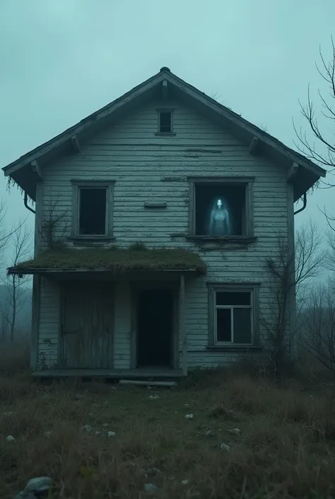   high quality,   8K Ultra HD ,Scary , old house , South Korea , abandoned house , ghost in the window