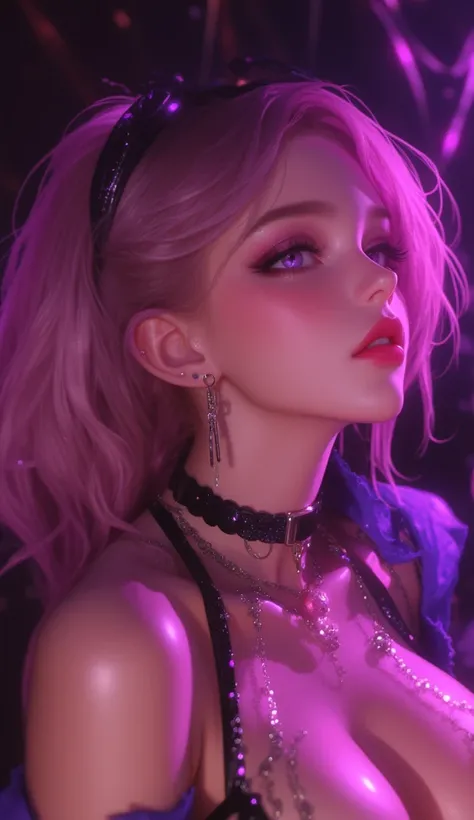  Sexy Gal 1 Woman ,(masterpiece, best quality, very detailed depiction , INCREDIBLE HIGH DEFINITION ,High quality anime drawings),(Flashy Gal Outfits ,Multiple Piercings, barrettes,Luxurious Necklaces , Luxurious Metal Accessories),( multicolored hair , bl...