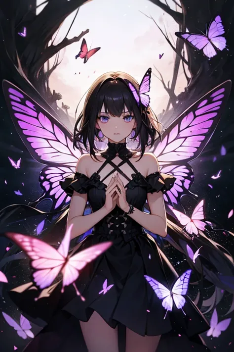 Broken  butterfly with broken wings