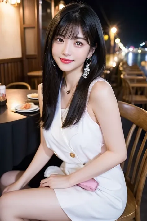                           high definition                     ,bangs、               black hair、              semi-long、                brown eyes   、   big breasted with a cross eye  ,                 cute comment model figure          、165cm      、20 year...