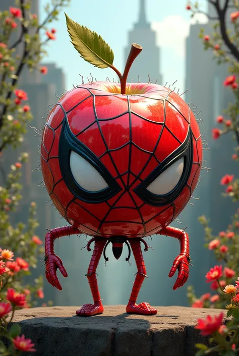 Spider man as apple