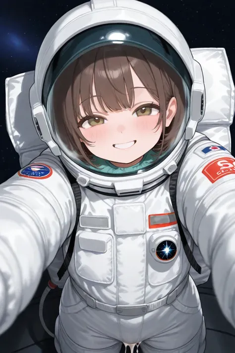 Adorable,loli,smile,astronaut,spacesuit,space_helmet,gloves,helmet_filled_with_cum