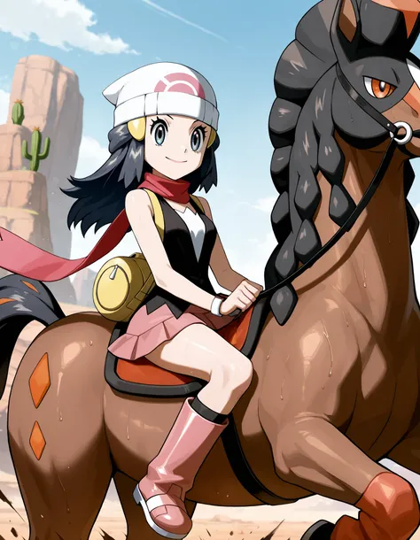 Hikari/Dawn from Pokemon, fourteen years oId, BREAK, masterpiece, best quality, (amazing quality), very aesthetic, absurdres, newest,highly detailed,high-resolution,close-up portrait,female,woman,(smile),(hikari/dawn:1.2),pokemon diamond pearl,adult young ...