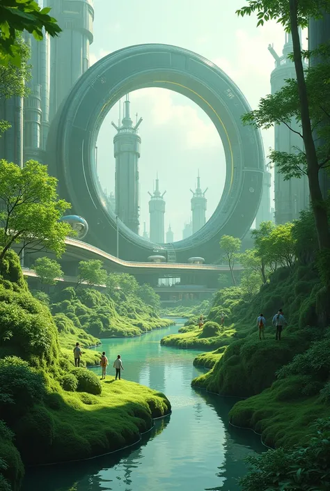 Green zone futuristic circle 