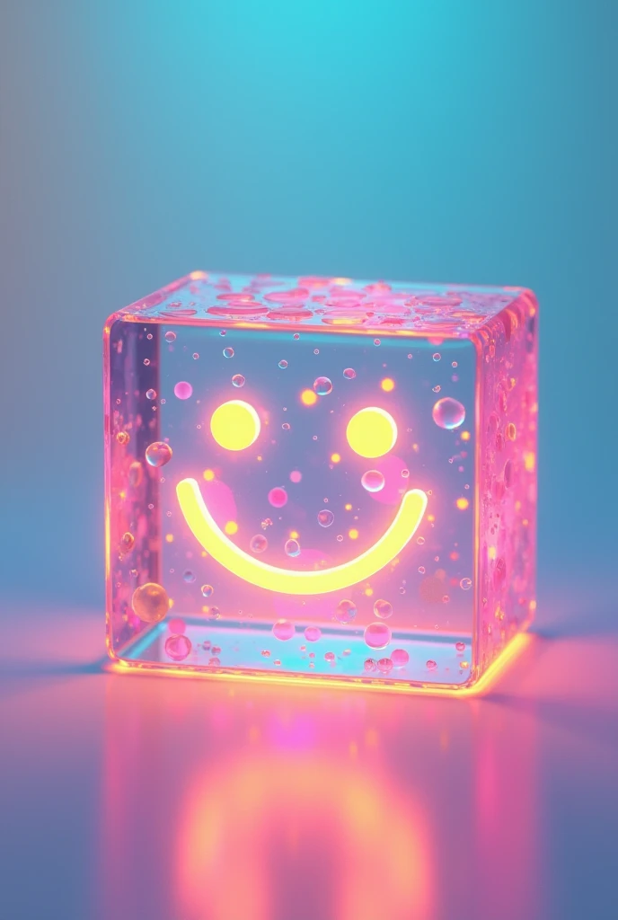 Create a fun Instagram cube with a transparent smile background
queer