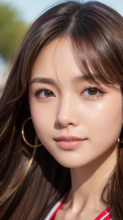  Face Closeup 、
Huge 、Long brown hair、Shiny, Oily skin、  Glowing Skin 、 white skin、Flying debris,  best quality, Realistic,  very detailed, finely,  High Resolution ,  8k dende wallpaper, Beautiful woman,, Light Brown, Disheveled Hair,  Sharp focus,  perfe...