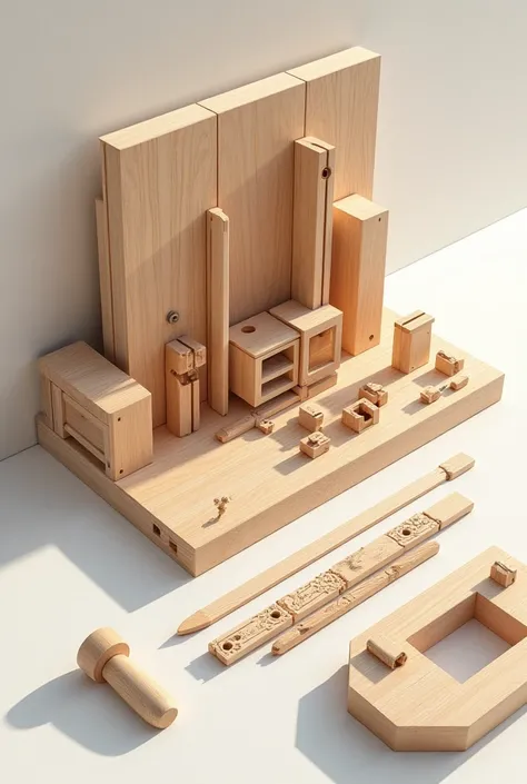 Create an image of a joinery project with the project introduction map 