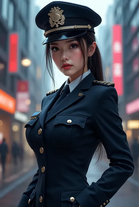  naked korean lady police